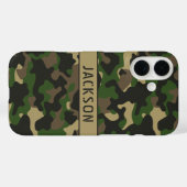 グリーン ブラウン カモフラージュ オリジナル Case-Mate iPhoneケース (裏面 (横))