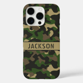 グリーン ブラウン カモフラージュ オリジナル iPhone 16 PROケース