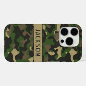 グリーン ブラウン カモフラージュ オリジナル Case-Mate iPhoneケース (裏面 (横))