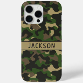 グリーン ブラウン カモフラージュ オリジナル iPhone 15 PRO MAXケース