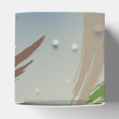 グリーン、ブラウン＆ベージュの筆致がおしゃれなお菓子プレゼントボックス フェイバーボックス (上部)