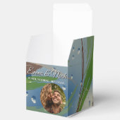 グリーン、ブラウン＆ベージュの筆致がおしゃれなお菓子プレゼントボックス フェイバーボックス (オープン)