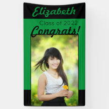 グリーン&ブラックおめでとうワンフォト卒業パーティー