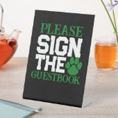 グリーン&ブラックゲストブック卒業表 台座サイン (インサイチュ)
