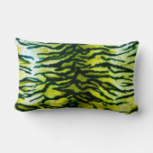 グリーン&ブラックタイガープリントルンバー装飾用クッション ランバークッション (裏面)