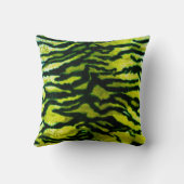 グリーン&ブラックタイガープリント装飾用クッション クッション (裏面)
