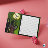 グリーン&ブラックハッピーハローウィン 不気味 ポストカード