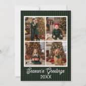 グリーン&ブラックバッファロープレイド名前をカスタムすると文字H シーズンカード (正面)