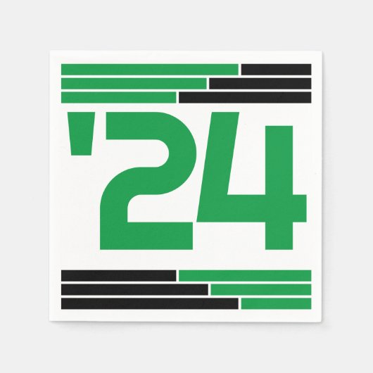 グリーン&ブラックバークラス'24グラードパーティー スタンダードカクテルナプキン (正面)