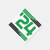 グリーン&ブラックバークラス'24グラードパーティー スタンダードカクテルナプキン (角)