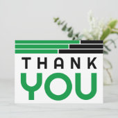 グリーン&ブラックバーグラードパーティーありがとう サンキューカード (スタンド正面)