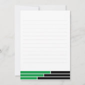 グリーン&ブラックバーグラードパーティーありがとう サンキューカード (裏面)