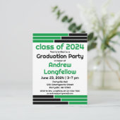 グリーン&ブラックバー卒業パーティー インビテーションポストカード (スタンド正面)