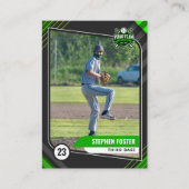 グリーン&ブラックプロ野球トレーディングカード コーリングカード (正面)