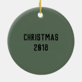 グリーン&ブラックポントゥーンボートオーナメント セラミックオーナメント (裏面)