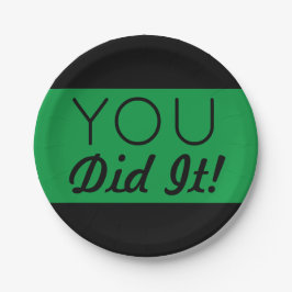 グリーン&ブラック卒業 ペーパープレート