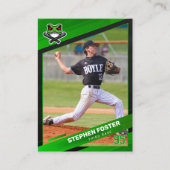 グリーン&ブラック野球トレーディングカード、野球カード コーリングカード (正面)