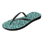 グリーン&ブラック アニマル柄 ビーチサンダル (アングル)