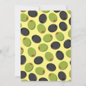 グリーン&ブラック·オリーブ·キッド1st誕生日パーティー 招待状 (裏面)