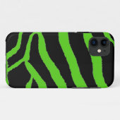 グリーン ブラック シマウマ ファー Case-Mate iPhoneケース (裏面(横))