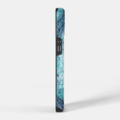 グリーン ブラック スワール iPhoneケース (右側面)