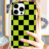 グリーン ブラック チェッカーボード Case-Mate iPhoneケース