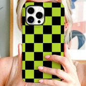 グリーン ブラック チェッカーボード Case-Mate iPhoneケース
