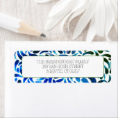 グリーン&ブルーアート誕生日絵を描パーティー ラベル (インサイチュ)