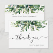 グリーン ブルーガム ユーカリ 誕生感謝 招待状 (正面/裏面)