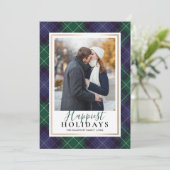 グリーン&ブルータータンチェックで一番幸せな休日の写真 シーズンカード (スタンド正面)