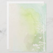 グリーン&ブルーパステルウォーターカラースクラップブック紙 (正面/裏面)