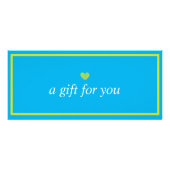 グリーン&ブルーボクシングデイカード | ギフト券 ラックカード (裏面)