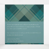 グリーン ブルー ティール プライド 7 枚の写真 こんにちは 2022 新年 三つ折りクリスマスカード (内部中)