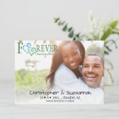 グリーン ブルー ハートリンク FOREVER 貴重な瞬間をお知らせします 案内状 (スタンド正面)