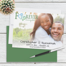 グリーン ブルー ハートリンク FOREVER 貴重な瞬間をお知らせします 