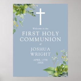 グリーン ブルー ファースト ホーリー コミュニオン ウェルカム サイン