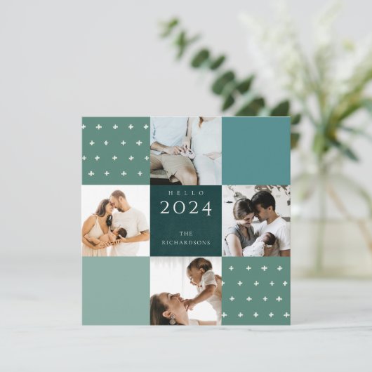 グリーン ブルー プライド 4 フォト クロス ハロー 2022 新年 シーズンカード (スタンド正面)