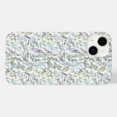 グリーン ブルー ボタニカル ウォーターカラー Case-Mate iPhoneケース (裏面 (横))