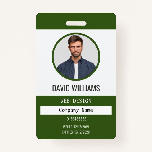グリーン |プロフェッショナル社員の写真会社 バッジ (正面)