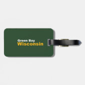 グリーン・ベイ、革バンドが付いているウィスコンシンの荷物のラベル ラゲッジタグ (裏面横)