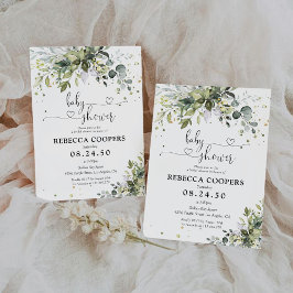 グリーン ベビーシャワー 招待状