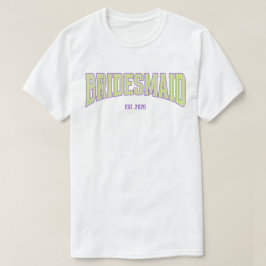 グリーン+ベージュストライプパープルヴァーシティブライズメイド Tシャツ