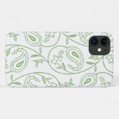 「グリーン ペイズリー」美しい花柄のPhone  Case-Mate iPhoneケース (裏面(横))