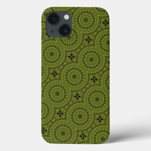 グリーン・ホイール・マンダラ Case-Mate iPhoneケース (裏面)