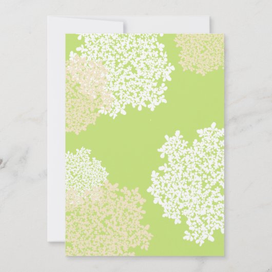 グリーン&ホワイトクイーンアンズレース結婚式招待状 招待状 (裏面)