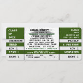 グリーン│ホワイトコンサートチケットグラードパーティの招待状 招待状 (正面)