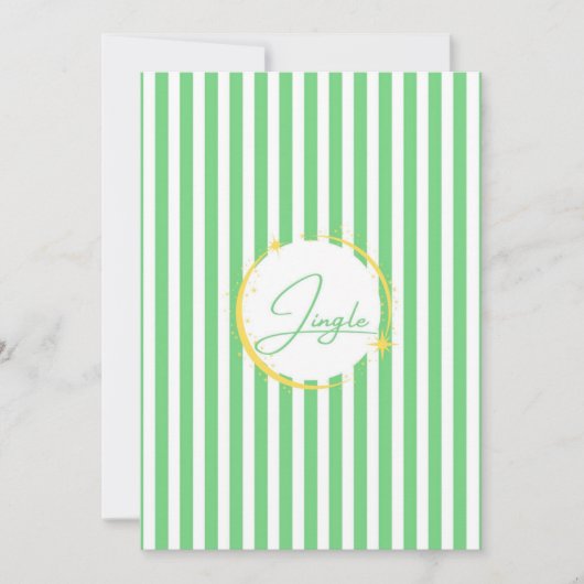 グリーン&ホワイトストライプのジンルホリデイ (正面)