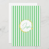 グリーン&ホワイトストライプのジンルホリデイ (正面/裏面)