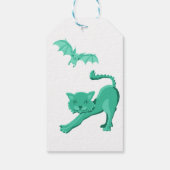 グリーン&ホワイトハロウィーン誕生日パ感謝していーティー ギフトタグ (裏面)