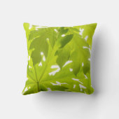 グリーン&ホワイトパパイヤリーフアクセント装飾用クッション クッション (裏面)
